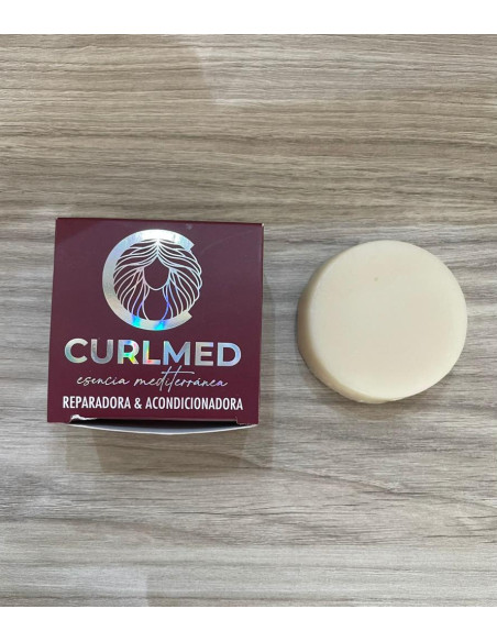 CurlMed Mascarilla Sólida de Proteínas Reparadora y Acondicionadora 50g