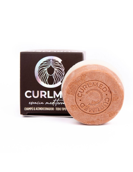CurlMed Champú + Acondicionador Sólido Todo Tipo Cabellos 70g