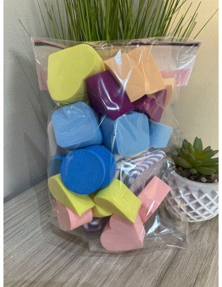 Conjunto 33 Esponjas de Maquiagem Variadas