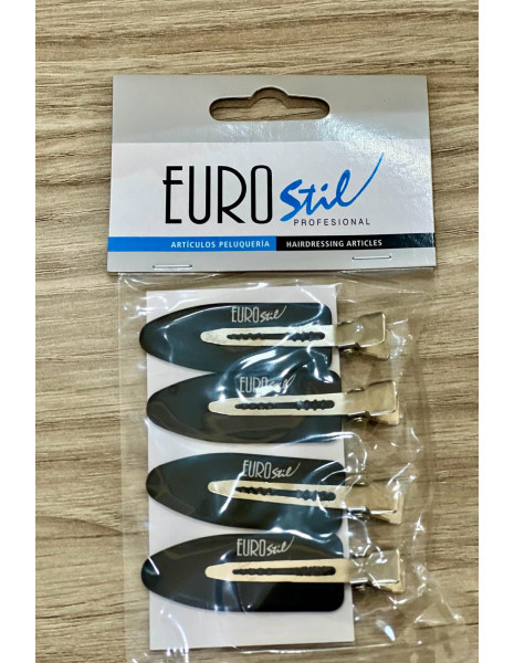 Presilhas Clip Negras 4 Unidades