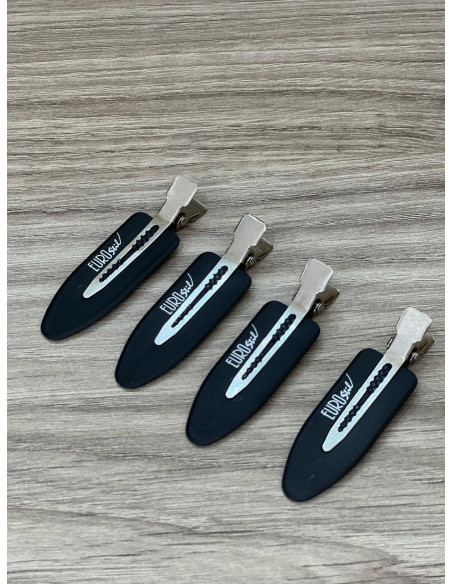 Presilhas Clip Negras 4 Unidades