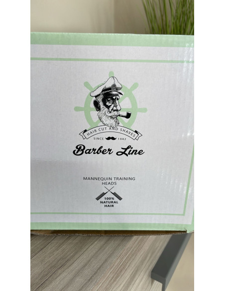 Cabeça maniquí de formação Barber Line 100% cabelo natural