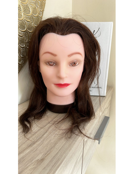 Cabeça de maniquí de mulher com suporte Eurostil 100% cabelo natural