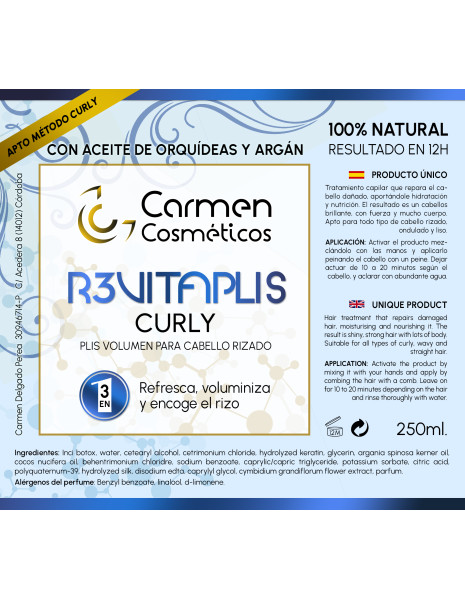 Revitaplis Curly plis volumen para cabello...