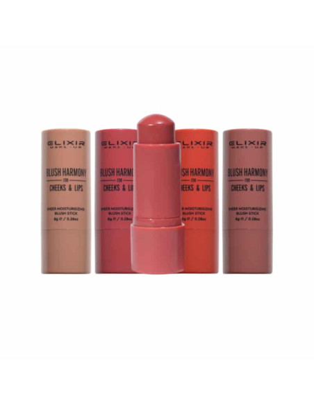 Combo Colorete Y Labial Elixir Blush Harmony Stick