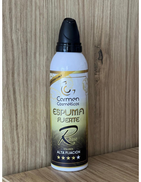 Espuma Fuerte Rizos Carmen Cosméticos Alta fijación con volumen 200ml