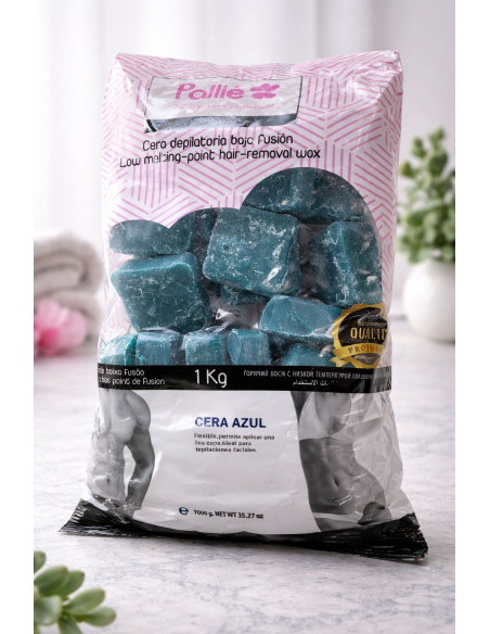 Cera Depilatoria Azul Baja Fusión Bolsa 1 Kg
