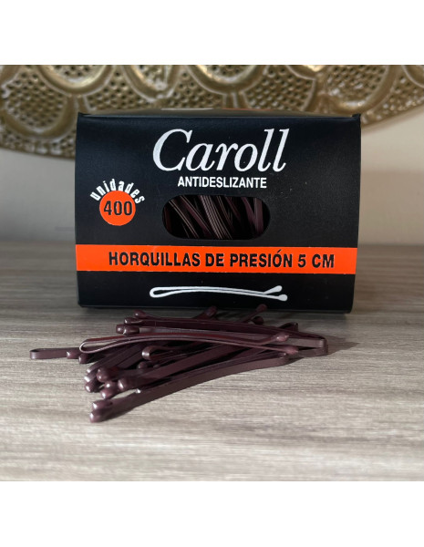 Horquillas de Presion Caroll Castaño 400 uds