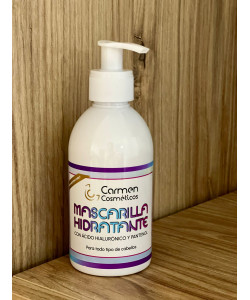 Mascarilla hidratante con ácido hialurónico y pantenol 250 ml.