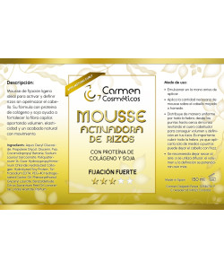 Mousse activadora de rizos PREVENTA Carmen Cosméticos...