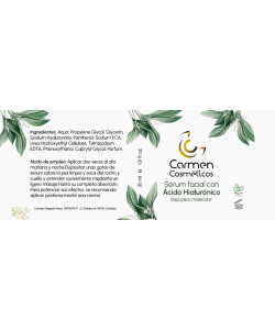 Sérum facial Carmen Cosméticos con ácido hialurónico y... 2