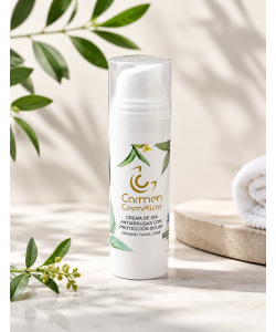 Crema de día Antiarrugas con protección solar SPF-45...