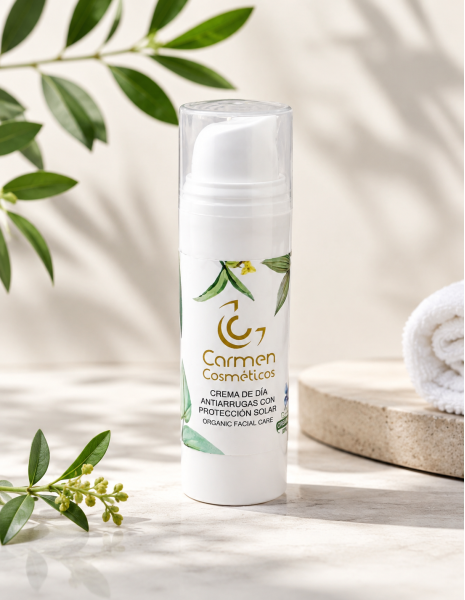Crema de día Antiarrugas con protección solar...