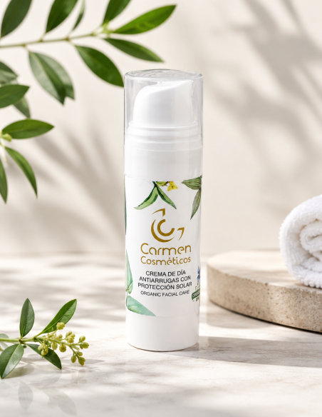 Crema de día Antiarrugas con protección solar SPF-45 orgánico 50ML