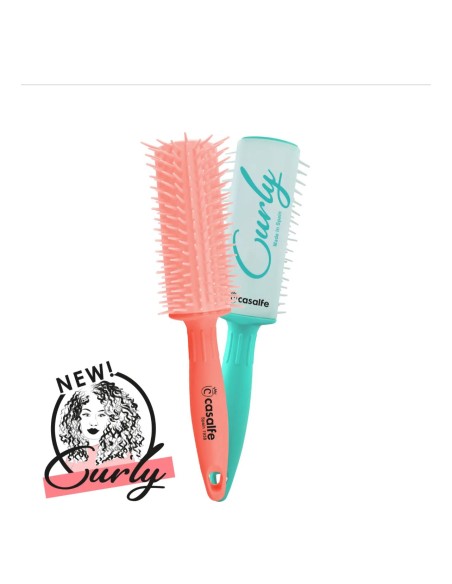 ESCOVA CURLY PRO COR ROSA ATIVE SEUS CARACÓIS! CASALFE